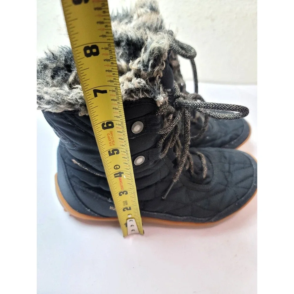 Columbia Women's Black Minx Shorty III‎ Waterproof Quilted Winter Boots Faux Fur